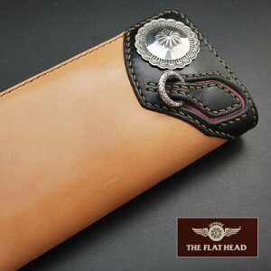 【即納】FLATHEAD/フラットヘッド≪STOCKBURG(ストックバーグ)SADDLELEATHERサドルレザーロングウォレットFS-33Cナチュラル/ブラック≫ロングウォレット/長財布/本革/ライダースウォレットレザーウォレット専門店カオス【楽ギフ_包装】【送料無料】