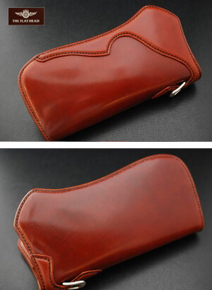 【手縫い】【即納】FLATHEAD/フラットヘッド≪STOCKBURG(ストックバーグ)FH-W003コードバンロングウォレットブラウン≫長財布/馬革/ライダースウォレット/シルバー丸カン/スライドマチ/エンボスシンクステッチ【楽ギフ_包装】【送料無料】【売れ筋】