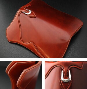 【手縫い】【即納】FLATHEAD/フラットヘッド≪STOCKBURG(ストックバーグ)FH-W003コードバンロングウォレットブラウン≫長財布/馬革/ライダースウォレット/シルバー丸カン/スライドマチ/エンボスシンクステッチ【楽ギフ_包装】【送料無料】【売れ筋】