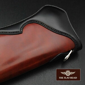 【手縫い】【即納】FLATHEAD/フラットヘッド≪STOCKBURG(ストックバーグ)FH-W003コードバンロングウォレットブラウン/ブラック≫長財布/馬革/ライダースウォレット/シルバー丸カン/スライドマチ/エンボスシンクステッチ【楽ギフ_包装】【送料無料】【売れ筋】