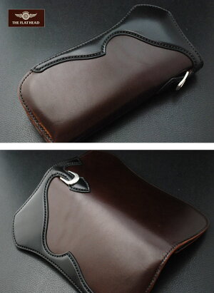 【手縫い】【即納】FLATHEAD/フラットヘッド≪STOCKBURG(ストックバーグ)FH-W004多脂革ロングウォレットブラウン/ブラック≫革財布/牛革/レザーウォレット/シルバー丸カン/スライドマチ/エンボスシンクステッチ【楽ギフ_包装】【送料無料】【売れ筋】