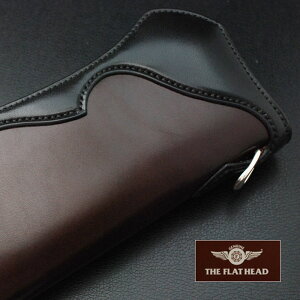 【手縫い】【即納】FLATHEAD/フラットヘッド≪STOCKBURG(ストックバーグ)FH-W004多脂革ロングウォレットブラウン/ブラック≫革財布/牛革/レザーウォレット/シルバー丸カン/スライドマチ/エンボスシンクステッチ【楽ギフ_包装】【送料無料】【売れ筋】