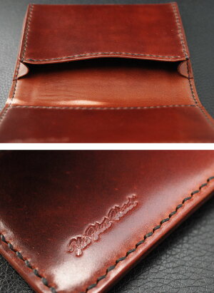 【手縫い】【即納】FLATHEAD/フラットヘッド≪STOCKBURG(ストックバーグ)FH-V003コードバンカードケースブラウン≫名刺入れ/革財布/馬革/レザーウォレット/エンボスシンクステッチ【楽ギフ_包装】【送料無料】【売れ筋】