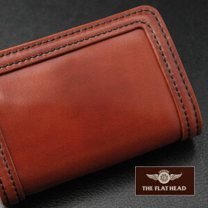 【正規取扱店】【手縫い】【即納】FLATHEAD/フラットヘッド≪STOCKBURG(ストックバーグ)FH-V003コードバンカードケースブラウン≫名刺入れ/革財布/馬革/レザーウォレット/エンボスシンクステッチ【楽ギフ_包装】【送料無料】【売れ筋】