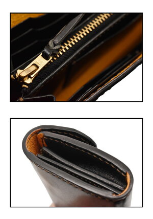 【別注限定モデル】日本製本革フラットヘッド財布ウォレット≪THEFLATHEADSTOCKBURGストックバーグフラットヘッドCHAOS別注シリーズFLW-01手縫い多脂革三つ折りロングウォレットブラック≫ロングウォレットメンズ長財布本革かっこいい