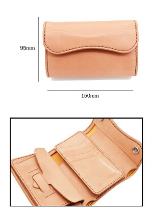 【別注限定モデル】日本製本革フラットヘッド財布ウォレット≪THEFLATHEADSTOCKBURGストックバーグフラットヘッドCHAOS別注シリーズTFW-01手縫い多脂革三つ折りミディアムウォレットタンナチュラル≫レザーウォレットメンズ長財布本革かっこいい