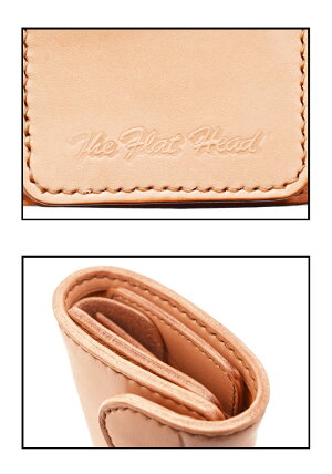 【別注限定モデル】日本製本革フラットヘッド財布ウォレット≪THEFLATHEADSTOCKBURGストックバーグフラットヘッドCHAOS別注シリーズTFW-01手縫い多脂革三つ折りミディアムウォレットタンナチュラル≫レザーウォレットメンズ長財布本革かっこいい