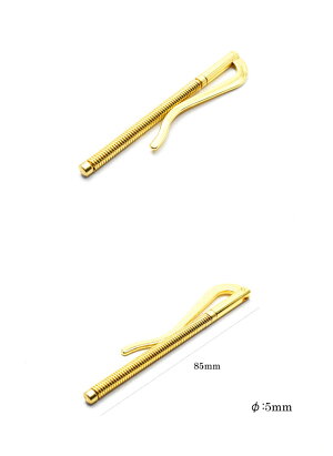 マネークリップ金具カスタムパーツ直径5mm対応金具札バサミマネークリップ用クリップパーツイエローゴールドメッキ加工