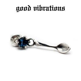 【good vibrations 正規取扱店】【送料無料】シルバーアクセサリー ピアス 片耳 メンズ ブランド グッドバイブレーションズ ブルートパーズ 天然石 スプーン 銀の匙 かわいい レディース ピアス スタッド スターリング シルバー 925 純銀