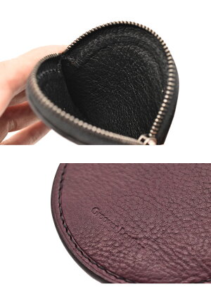 【日本製本革】コンパクトなサイズ≪GrooverLeather/グルーバーレザーGDB-100-BRD小銭入れプレーン丸型コインケースボルドー≫レザー牛革日本製牛皮手作りメンズ財布本皮本革セカンドウォレット【メール便可】