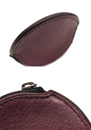 【日本製本革】コンパクトなサイズ≪GrooverLeather/グルーバーレザーGDB-100-BRD小銭入れプレーン丸型コインケースボルドー≫レザー牛革日本製牛皮手作りメンズ財布本皮本革セカンドウォレット【メール便可】