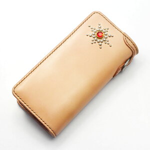 【正規取扱店】FLATHEADフラットヘッド財布≪STOCKBURGストックバーグロングウォレットFS-00FS小銭差し込み式スタッズロングウォレット多脂革タン≫ウォレットメンズ長財布本革かっこいいおしゃれ