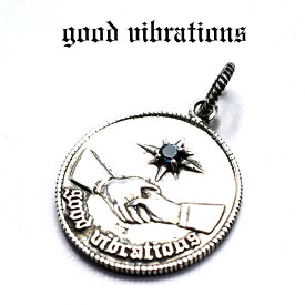 【good vibrations 正規取扱店】【送料無料】シルバーアクセサリー グッドバイブレーションズ 友愛 握手 シェイクハンズ フリーメイソン プロビデンスの目 ピラミッドアイ チャーム ペンダントトップ シルバー925