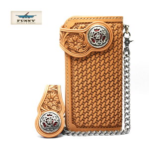 FUNNY/ファニー≪SHERIDANWALLETシェリダンウォレットSW-FILIGREE-CRAFT/BASKETインレイクロコダイル赤タン≫ウォレット/ロングウォレット/長財布/本革/ライダースウォレットレザーウォレット専門店カオス【楽ギフ_包装】【送料無料】