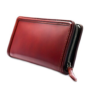 【正規取扱店】FLATHEAD/フラットヘッド財布ウォレット≪STOCKBURGストックバーグFH-WB004コードバンフルジップウォレットブラウン≫長財布牛革多脂革ラウンドファスナーウォレットオフセットジッパー【送料無料】