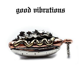 【good vibrations 正規取扱店】【送料無料】シルバーアクセサリー グッドバイブレーションズ アメリカン ポップカルチャー ジャンクフード ファストフード ホットドッグ チャーム ペンダントトップ シルバー 925