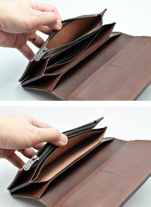 【FUNNY取扱数No.1正規店】【メーカー生産終了の為在庫限り!!】FUNNY財布ファニートラッカーズウォレットSLOWスローウォレットシュリンクレザーライトブラウン【送料無料】【日本製本革】ファニー財布メンズ長財布ウォレット
