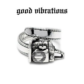 【good vibrations 正規取扱店】【送料無料】シルバーアクセサリー メンズ 指輪 グッドバイブレーションズ シルバーリング 電動のこぎり チェーンソー チェンソー リング フリーサイズ 17～21号 シルバー925 純銀