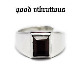 【good vibrations 正規取扱店】【送料無料】シルバーアクセサリー 指輪 グッドバイブレーションズ シルバーリング スモーキークォーツ 天然石 フリーサイズ 15号 スターリングシルバー 純銀 Silver925 ユニセックス 指輪