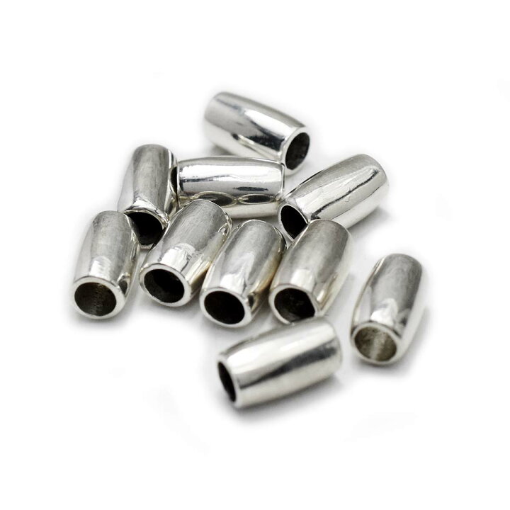 楽天市場】【5×9mm】シルバー カスタムパーツ シルバービーズ 9mm 