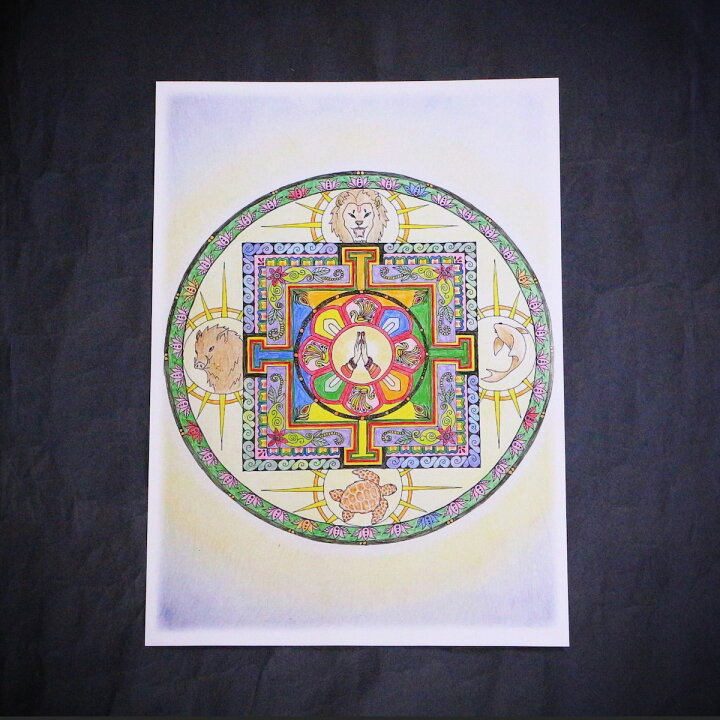 楽天市場】【世界平和を願う砂曼荼羅塗り絵】曼荼羅アート 右脳の活性 