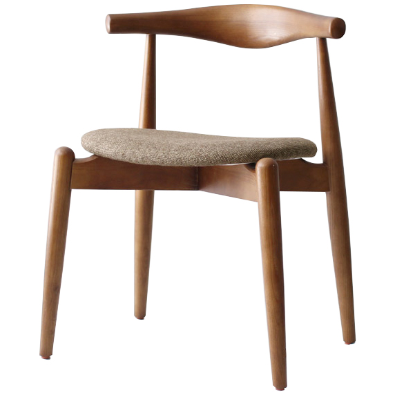 ハンス・j・ウェグナー ハンス・ウェグナー エルボチェア エルボーチェア ラウンド ファブリック ブラウン おしゃれ かわいい 北欧 デザイナー  ノルディック チェア 椅子 木製 リプロダクト デザイナーズチェア チェアー | イームズチェア