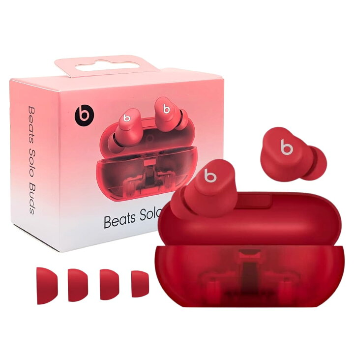 Beats Solo Buds ワイヤレスイヤフォン – トランスペアレントレッド - Apple（日本） Beats Solo Buds ワイヤレスイヤホン レッド