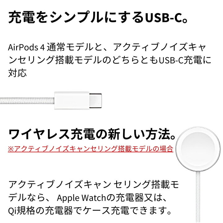 楽天市場】Apple AirPods 4 (第4世代) H2チップ搭載 クリアな音質と 