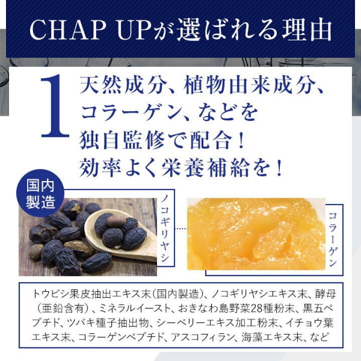 楽天市場】【全額返金保証】公式 チャップアップ CHAP UP サプリメント 