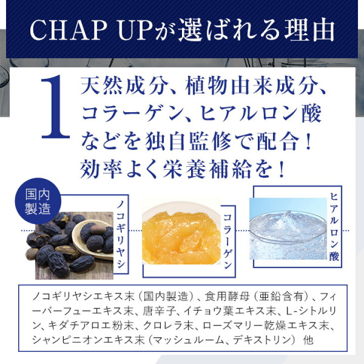 楽天市場】【全額返金保証】公式 チャップアップ CHAP UP サプリメント 