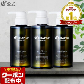 【15％OFF ★ 3/11 1:59まで】公式 チャップアップ CHAP UP シャンプー メンズ ボトル スカルプシャンプー ノンシリコン アミノ酸シャンプー スカルプ 頭皮 頭皮ケア ヘアケア メンズシャンプー オールインワン 濃密泡 オーガニック 洗浄 補修 保湿 男性 300mL 3本 ～