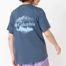 【お買い物マラソンクーポン発行中】 Columbia コロンビア レディース メンズ 男女兼用 ユニセックス 半袖 Tシャツ ロックアウェイ リバー バック グラフィック ショート スリーブ XM4916-480 ネイビー ブルー