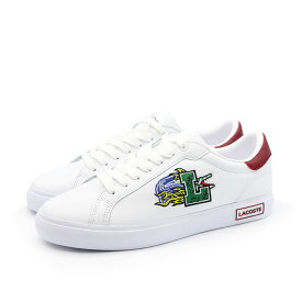 LACOSTE ラコステ レディース カジュアル 通学 レザー スニーカー シューズ POWERCOURT 222 8 SFA パワーコート SF00014-2G1 ホワイト 白