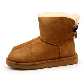 【お買い物マラソンクーポン発行中】 特価★ UGG アグ レディース カジュアル 撥水 防汚 ムートン あったか もこもこ 秋 冬 ショート ブーツ シューズ ミニ ベイリー ボウ 1016501 チェストナット ブラウン