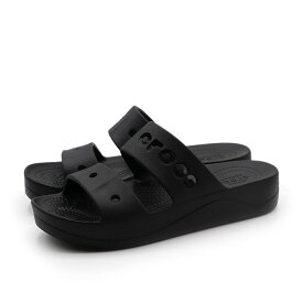 crocs クロックス レディース 定番 カジュアル シャワー サンダル バヤ プラットフォーム サンダル 208188-001 ブラック