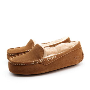 特価★ UGG アグ レディース カジュアル ムートン あったか もこもこ 屋内外 秋 冬 モカシン ローファー スリッポン アンスレー 1106878 チェスナット