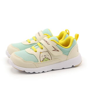 Achilles アキレス ベビー キッズ ゴム紐 マジックテープ キャラクター スニーカー 瞬足 足育「すみっコぐらし」 C-256 SKF2560-OW-140 オフホワイト ねこ