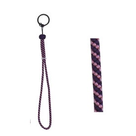 ストラップ　伊賀組紐　手綱柄　　（紫） ステッキ専門店チャップリン