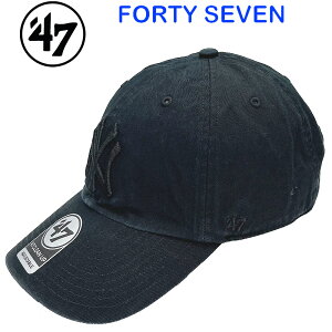 【限定セール】47 Brand フォーティーセブン Ballpark 47 Cleanup Ballcap キャップ ニューヨーク・ヤンキース New York Yankees ブラック Black 黒 NY MLB 野球 帽子 正規品 ストリート