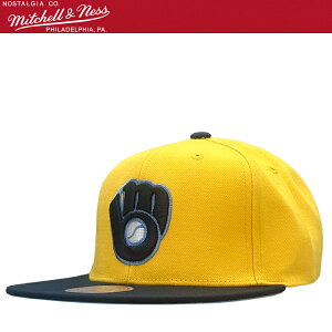 �y����Z�[���zMitchell & Ness �~�b�`�F��&�l�X MLB Hometown �L���b�v Milwaukee Brewers �~���E�H�[�L�[�E�u�����[�Y �x�[�X�{�[�� �싅 �X�q ���K�i ���j�Z�b�N�X �X�g���[�g