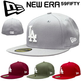 【限定セール】New Era ニューエラ キャップ 59Fifty ロサンゼルス・ドジャース Los Angles Dodgers グレー オリーブ レッド 赤 ベースボール キャップ メジャーリーグ オーセンティック フラットバイザー 帽子 人気 ブランド