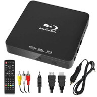 ポータブルブルーレイプレーヤー シガーアダプターセット ブラック/木目調 Blu-rayプレーヤー DVDプレー…