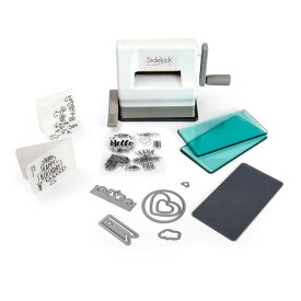 Sizzix サイドキック スターターキット（ホワイト＆グレー） ダイカットマシン カッティングマシン スクラップブッキング 型抜き エンボス加工 カード作り / Sizzix Sidekick Starter Kit (White & Gray) [661770]【日本正規品】日本語説明書付き