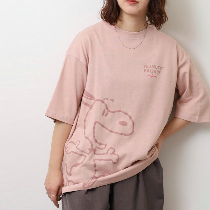 楽天市場】スヌーピー Tシャツ トップス 半袖 ヘビーウェイト ドロップ 