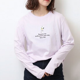 スヌーピー ウッドストック オラフ 刺繍 Tシャツトップス 長袖 SNOOPY PEANUTS
