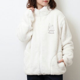 スヌーピー アウター ジャケット ボア 刺繍 防寒 SNOOPY PEANUTS