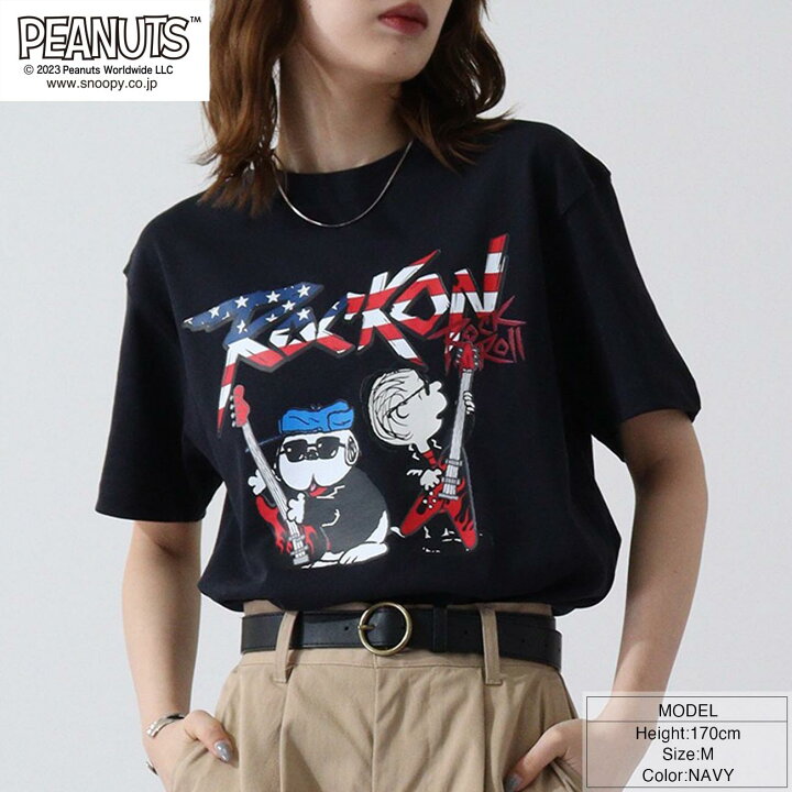 楽天市場】スヌーピー ピーナッツ 半袖 ロックンロール Tシャツ オラフ 