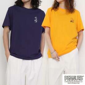スヌーピー プリント 半袖 Tシャツ スケボー チャーリーブラウン PEANUTS