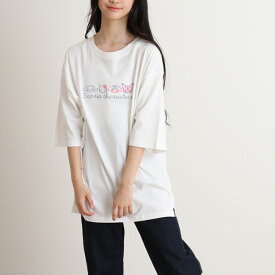 サンリオ キャラクターズTシャツ オーバーサイズ レディース 半袖 刺繍 プリント