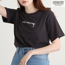 スヌーピー オラフ 半袖 Tシャツ 刺繍 トップス SNOOPY PEANUTS